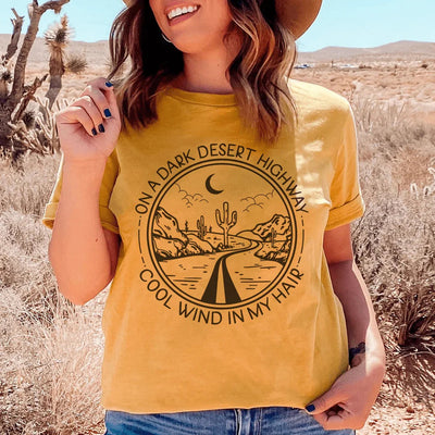 On A Dark Desert Highway Tee - Korvel