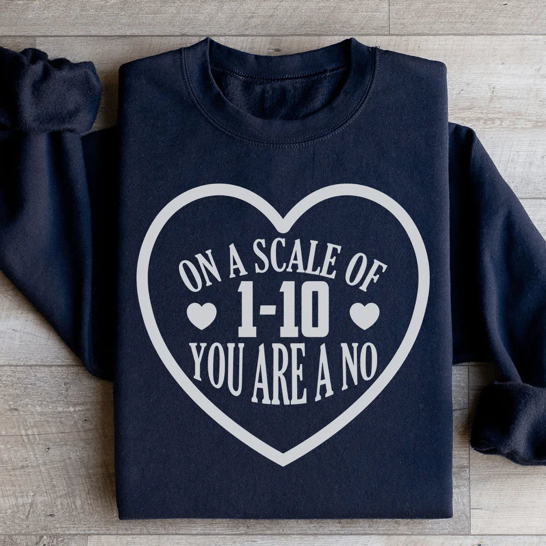 On A Scale Of 1 To 10, You're A No Sweatshirt