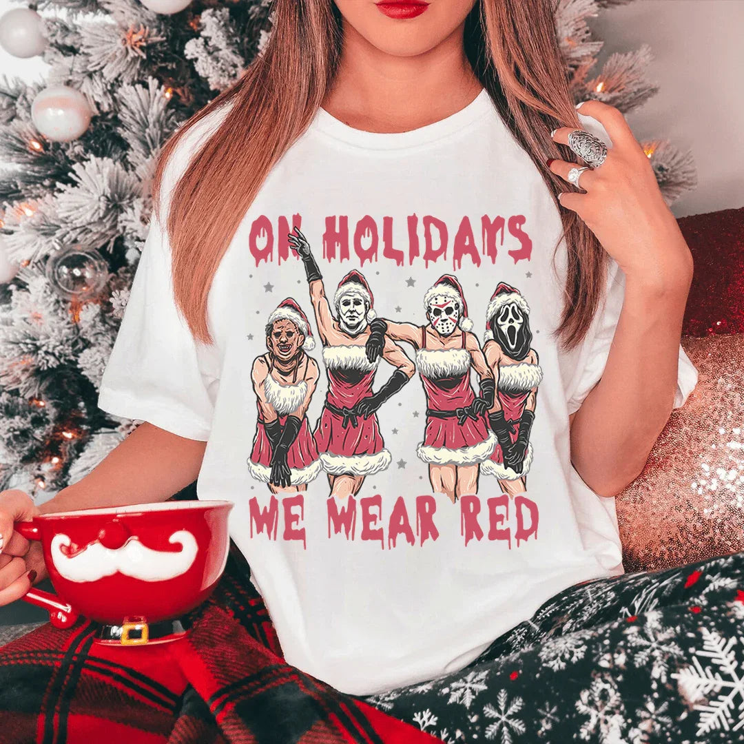En vacaciones usamos camiseta roja
