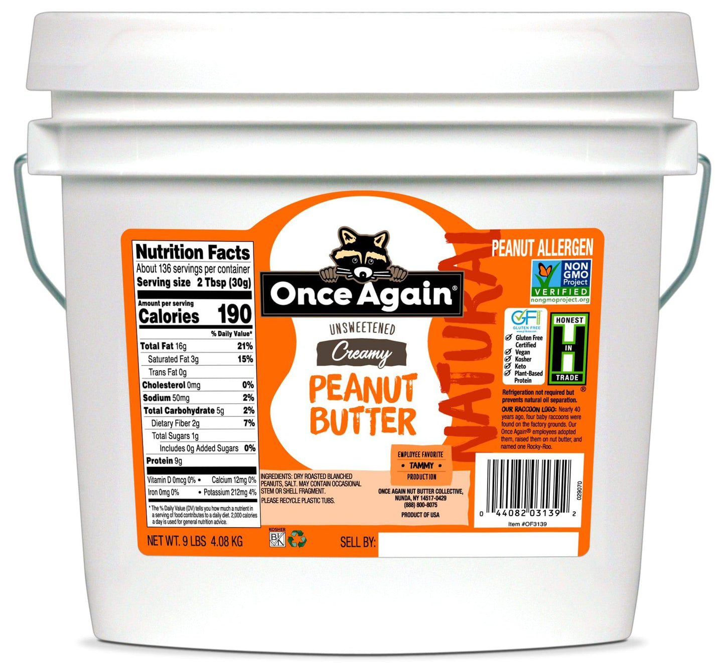 Mantequilla de Cacahuate Cremosa - Pasta de Nueces Premium