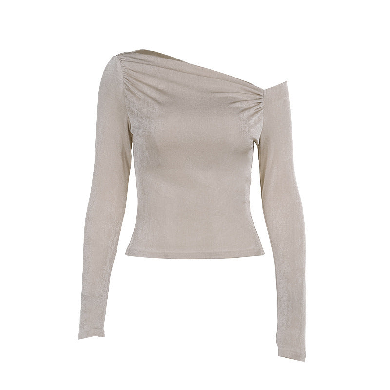 One shoulder long sleeved top as a base for women's clothing - Korvel
