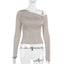 One shoulder long sleeved top as a base for women's clothing - Korvel