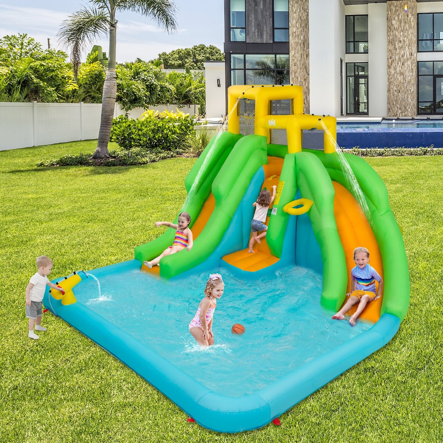 Castillo Inflable de Agua para Niños con Soplador