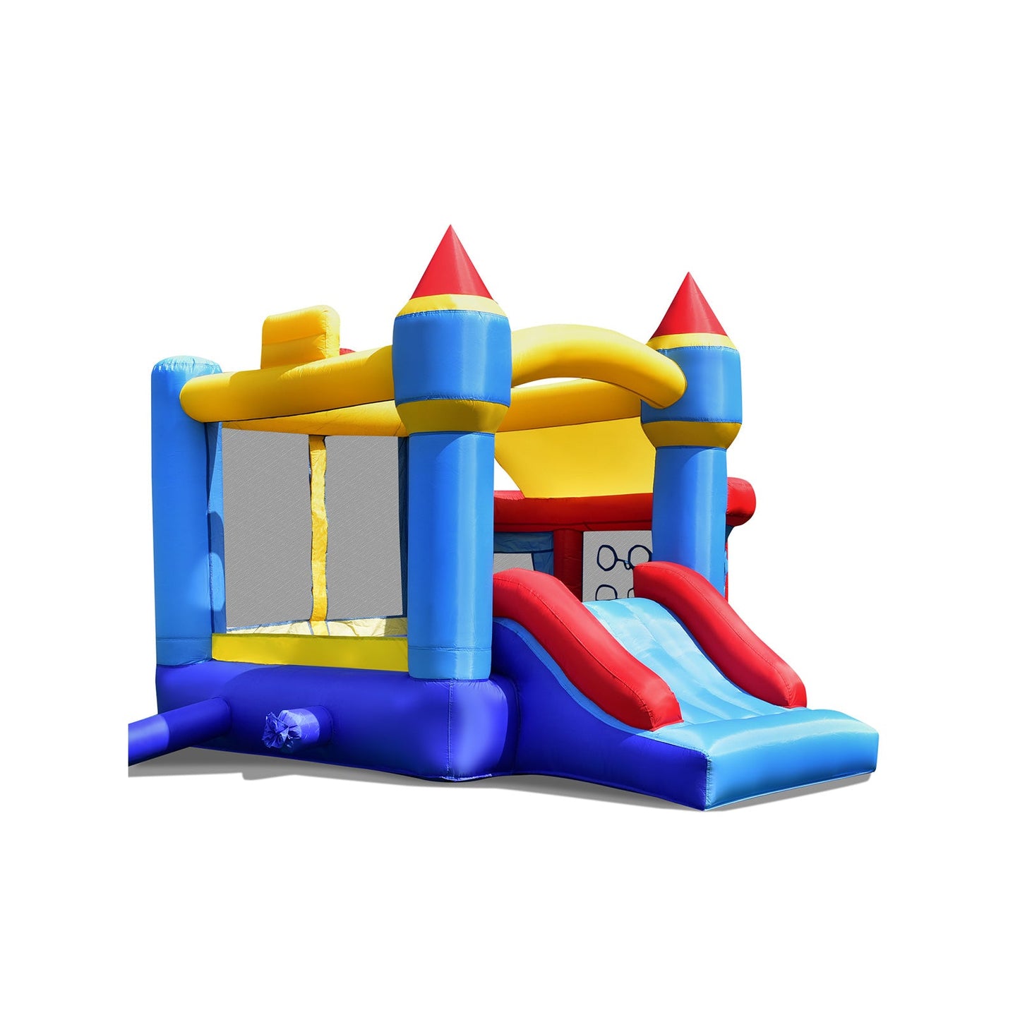 Château Gonflable avec Toboggan et Piscine à Balles