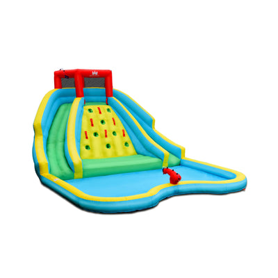 Parque Acuático Inflable de Doble Lado con Muro de Escalada