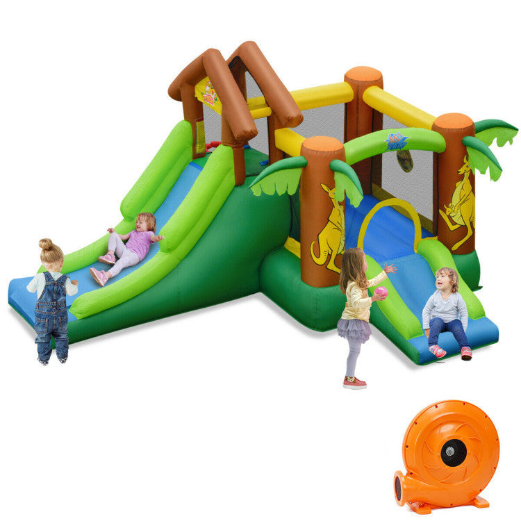 Casa Inflable de Jungle para Niños con Ventilador