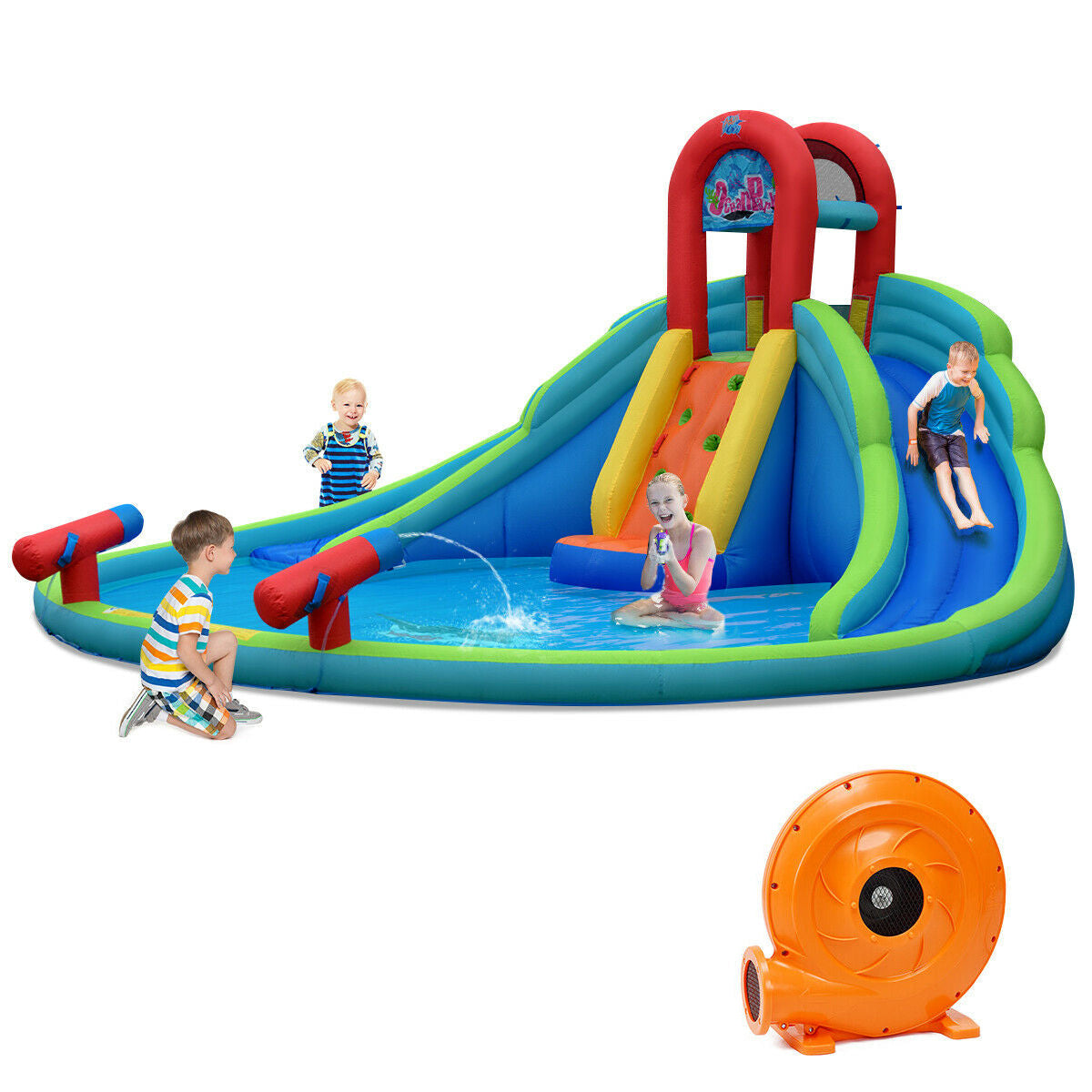 Inflatable Water Slide Bounce House with Splash Pool