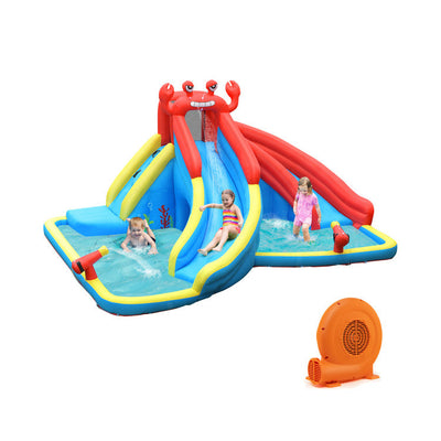 Castillo Inflable de Agua con Tobogán y Cañón de Agua
