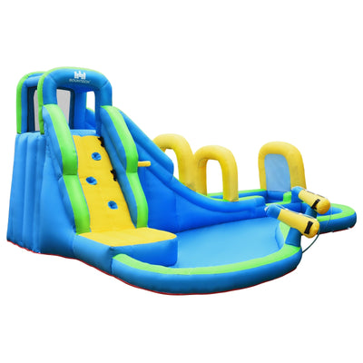 Castillo Inflable de Agua con Tobogán y Cañones de Agua