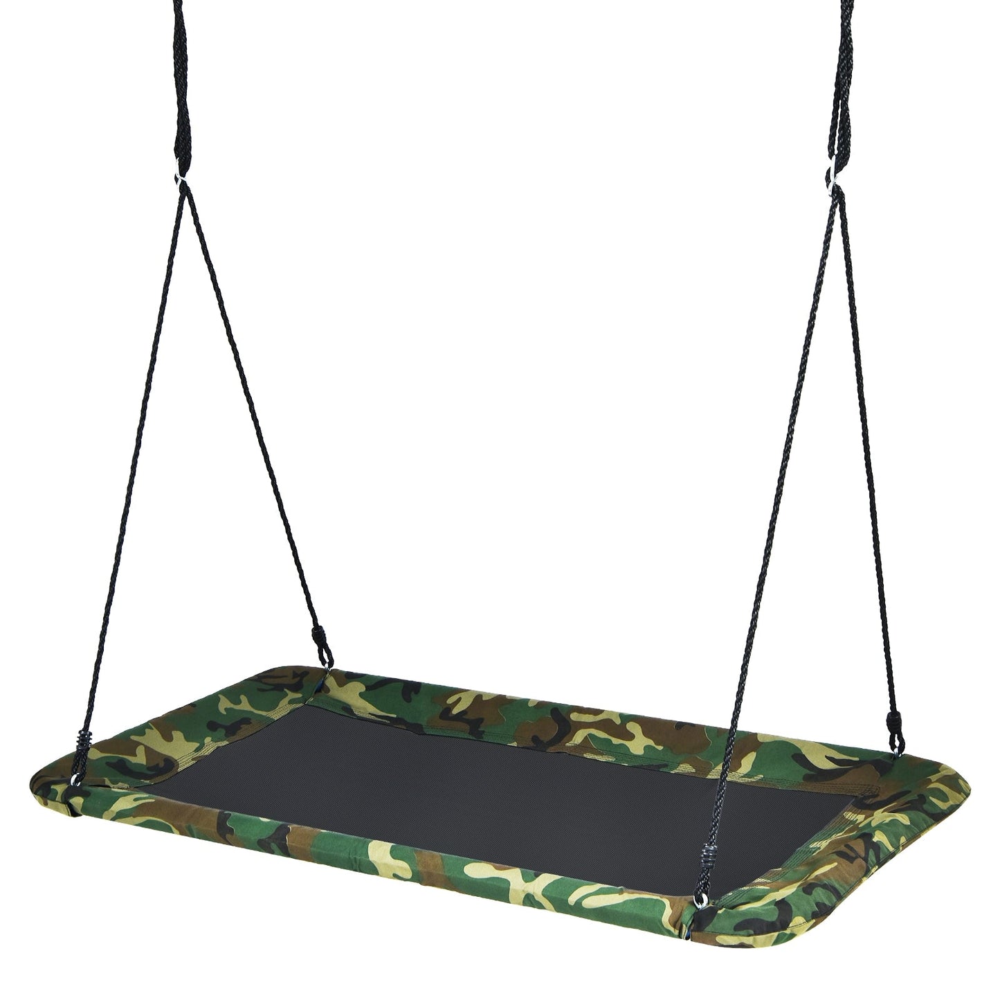 Columpio de Plataforma de Camuflaje de 60 Pulgadas con Correas de Suspensión