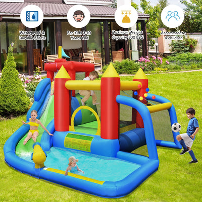 Inflatable Bounce House Splash Pool with Water Slide