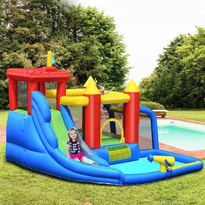 Inflatable Bounce House Splash Pool with Water Slide