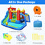Casa Inflable de Salto y Piscina Splash con Tobogán de Agua