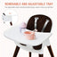 3-In-1 Adjustable Baby High Chair with Soft Cushion - Brown