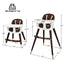 3-In-1 Adjustable Baby High Chair with Soft Cushion - Brown