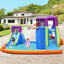 Château Gonflable à Double Toboggan Aquatique 6-en-1