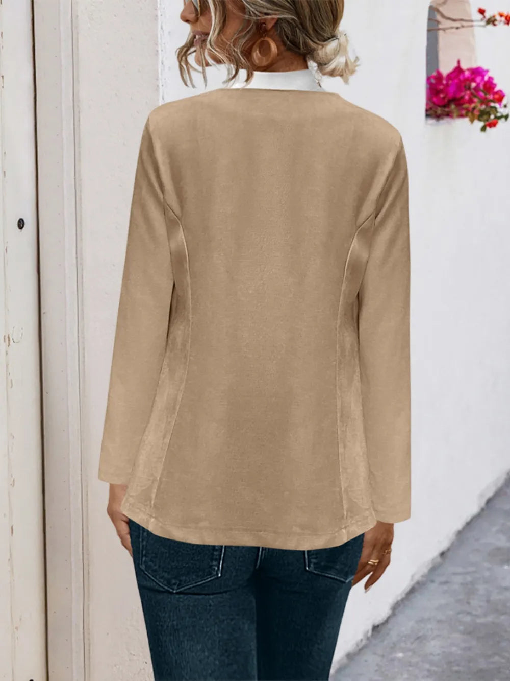 Open Front Long Sleeve Cardigan - Korvel