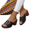 Open Toe Block Heel Buckle Sandals - Korvel