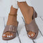 Open Toe Block Heel Buckle Sandals - Korvel