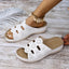 Elegant Open-Toe Cutout Sandals for Casual Wear