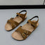 Open Toe Flat Buckle Sandals - Korvel