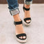 Open Toe High Heel Wedge Sandals - Korvel