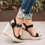 Open Toe High Heel Wedge Sandals - Korvel