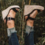 Open Toe High Heel Wedge Sandals - Korvel