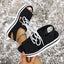 Sandalias de Plataforma con Cordones y Punta Abierta