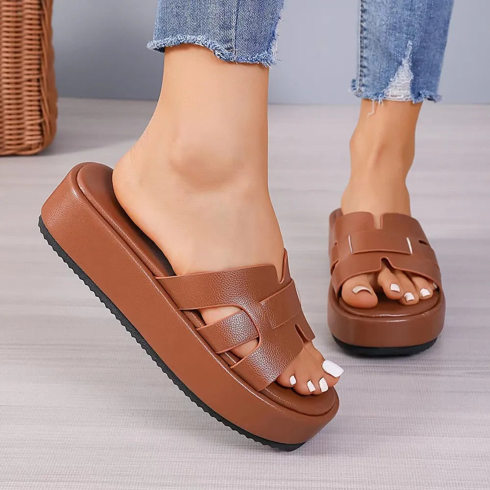 Open Toe Platform Sandals - Korvel