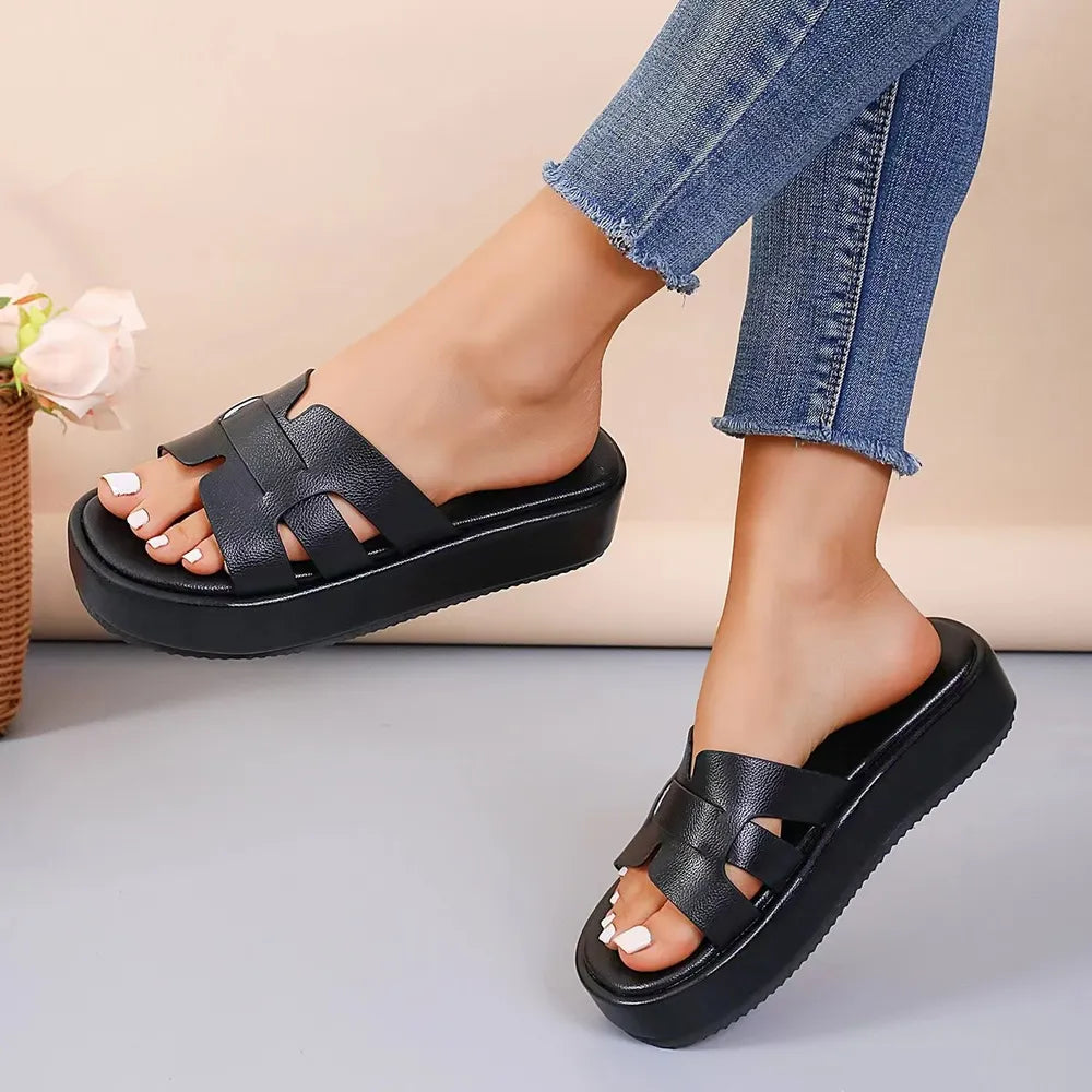 Open Toe Platform Sandals - Korvel