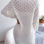 Openwork Boat Neck Sweater Dress