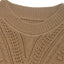 Openwork Round Neck Long Sleeve Sweater - Korvel