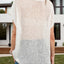 Openwork Round Neck Short Sleeve Cover-Up - Korvel