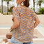 Openwork Round Neck Short Sleeve Knit Cover Up - Korvel