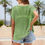 Openwork Round Neck Short Sleeve Knit Cover Up - Korvel