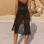 Openwork Scoop Neck Spaghetti Strap Cover-Up Dress - Korvel