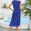 Openwork Slit V-Neck Sleeveless Cover Up - Korvel