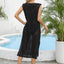 Openwork Slit V-Neck Sleeveless Cover Up - Korvel