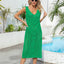 Openwork Slit V-Neck Sleeveless Cover Up - Korvel