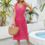 Openwork Slit V-Neck Sleeveless Cover Up - Korvel