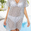 Openwork V-Neck Short Sleeve Cover Up - Korvel