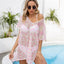 Openwork V-Neck Short Sleeve Cover Up - Korvel