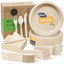 Set de Platos de Papel Compostables Gezond de 250 piezas para Fiestas y Picnics