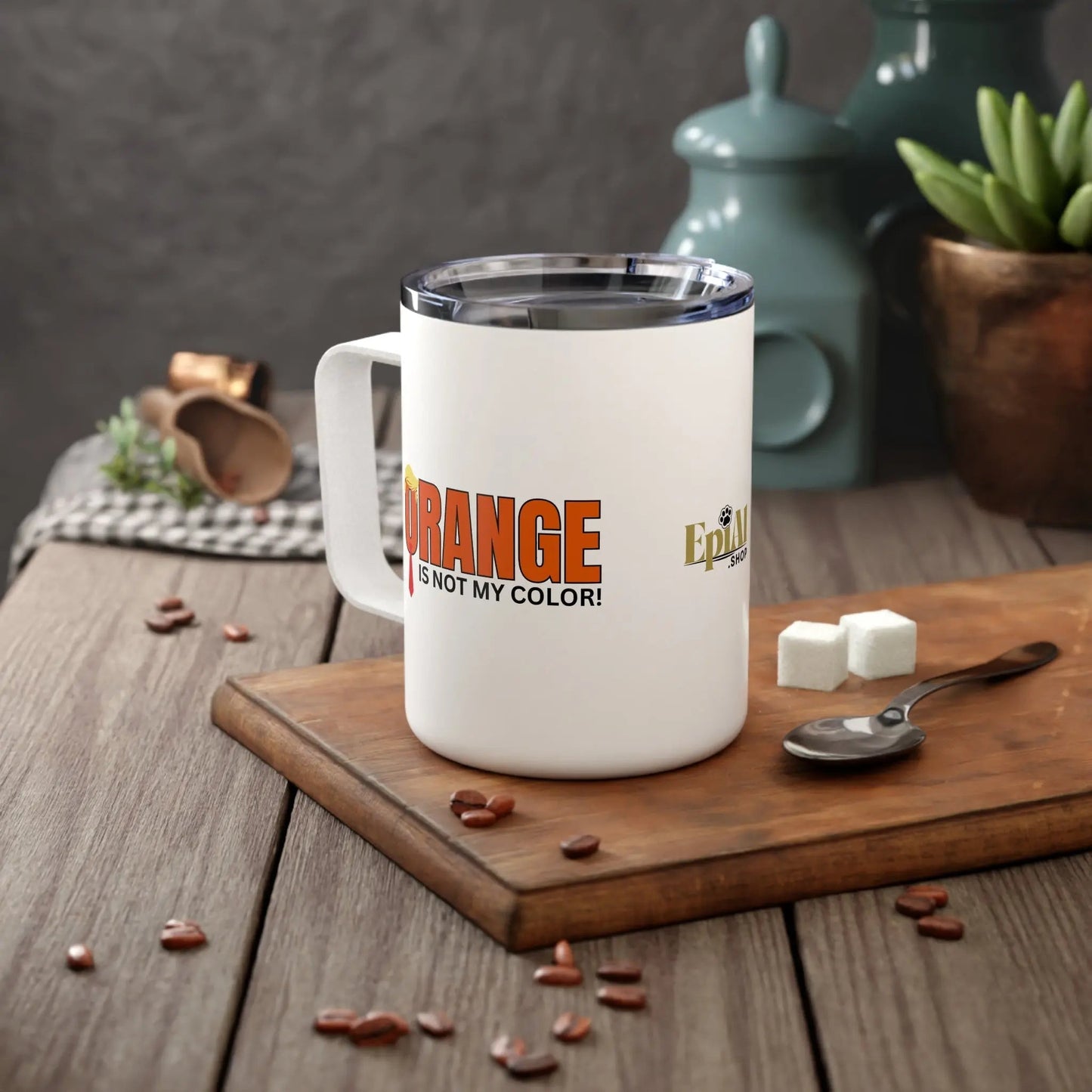 Chic Insulated Coffee Mug - 10oz in Vibrant Orange - Korvel
