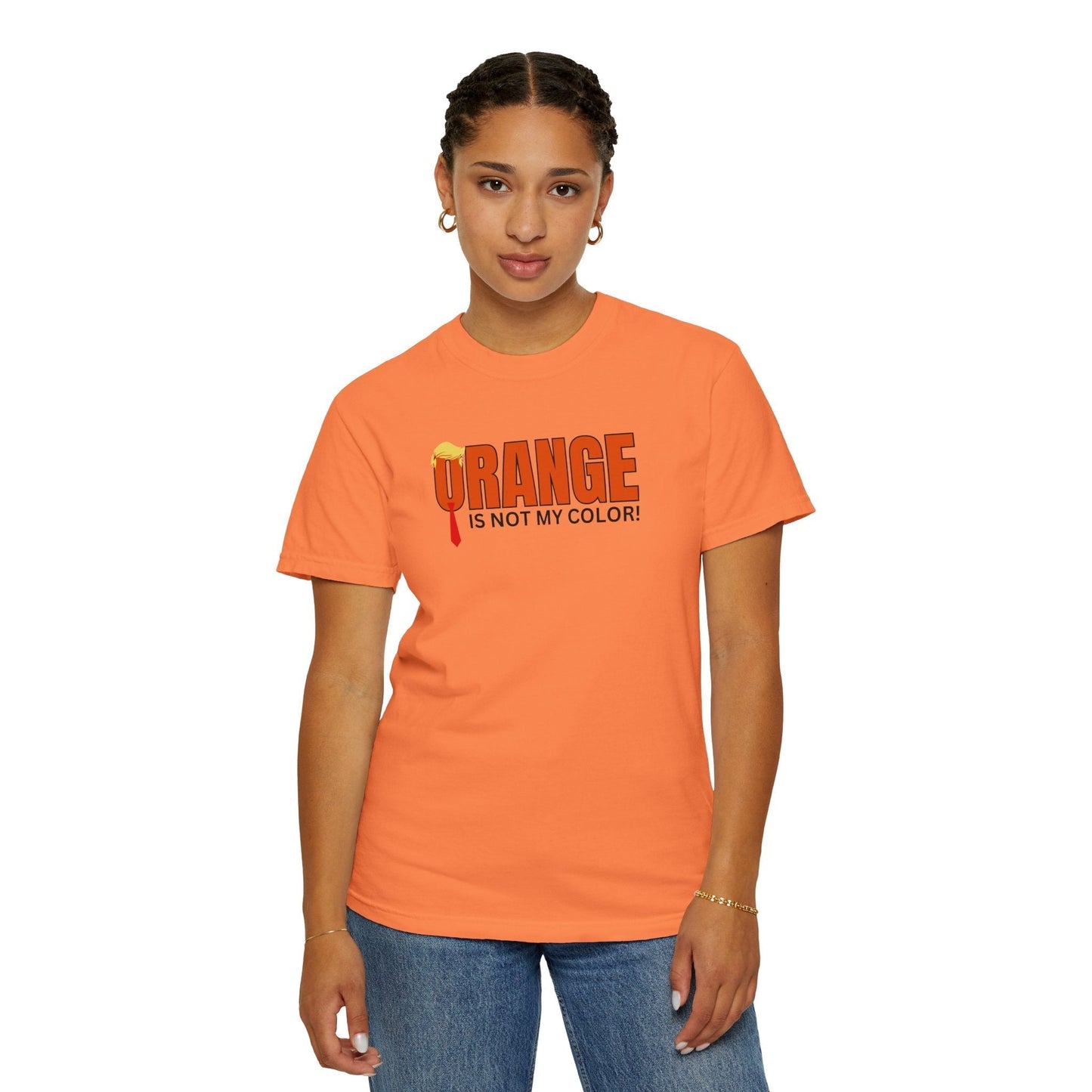 Le T-Shirt Unisexe Teint en Garment Orange N'est Pas Ma Couleur
