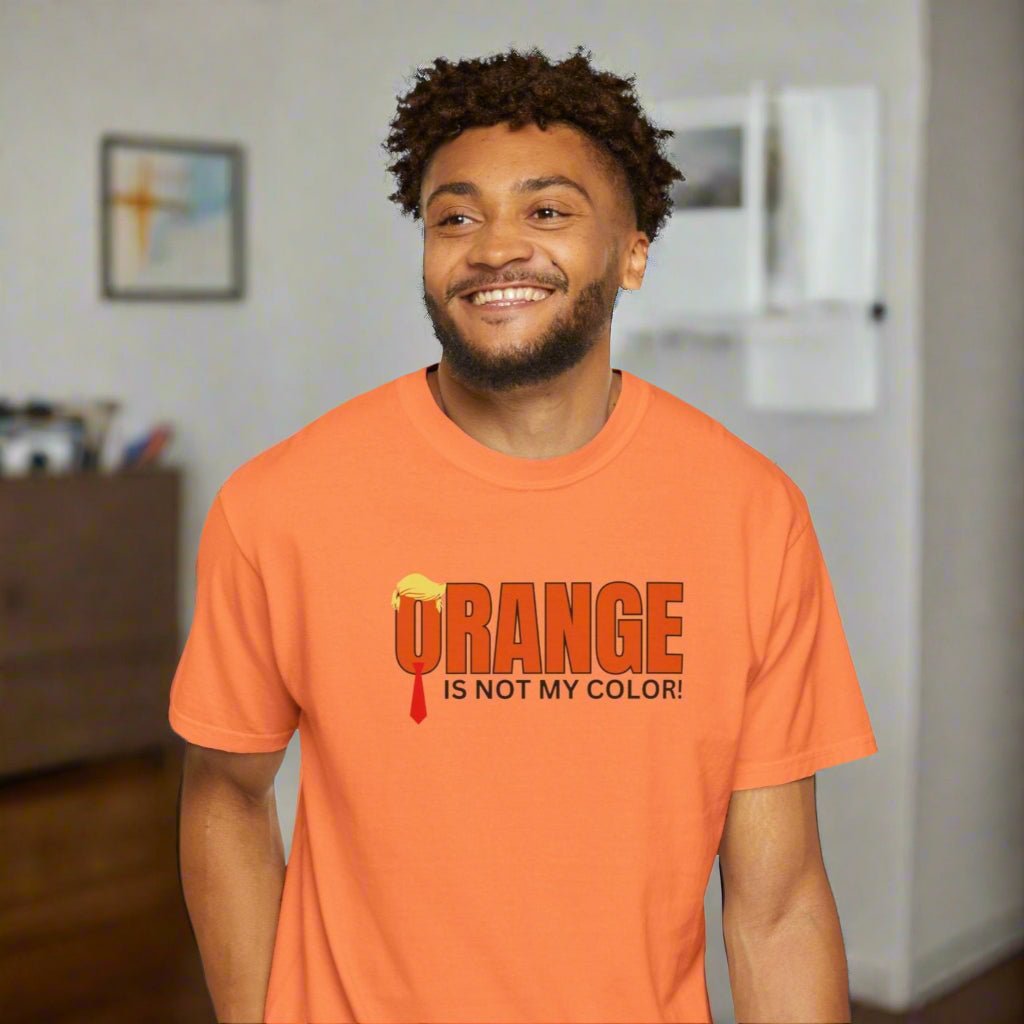 Le T-Shirt Unisexe Teint en Garment Orange N'est Pas Ma Couleur