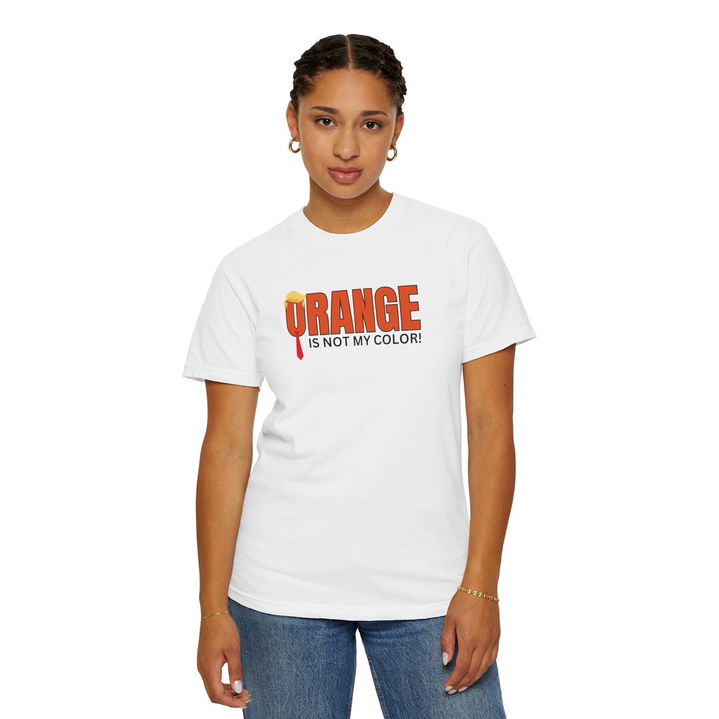 Le T-Shirt Unisexe Teint en Garment Orange N'est Pas Ma Couleur