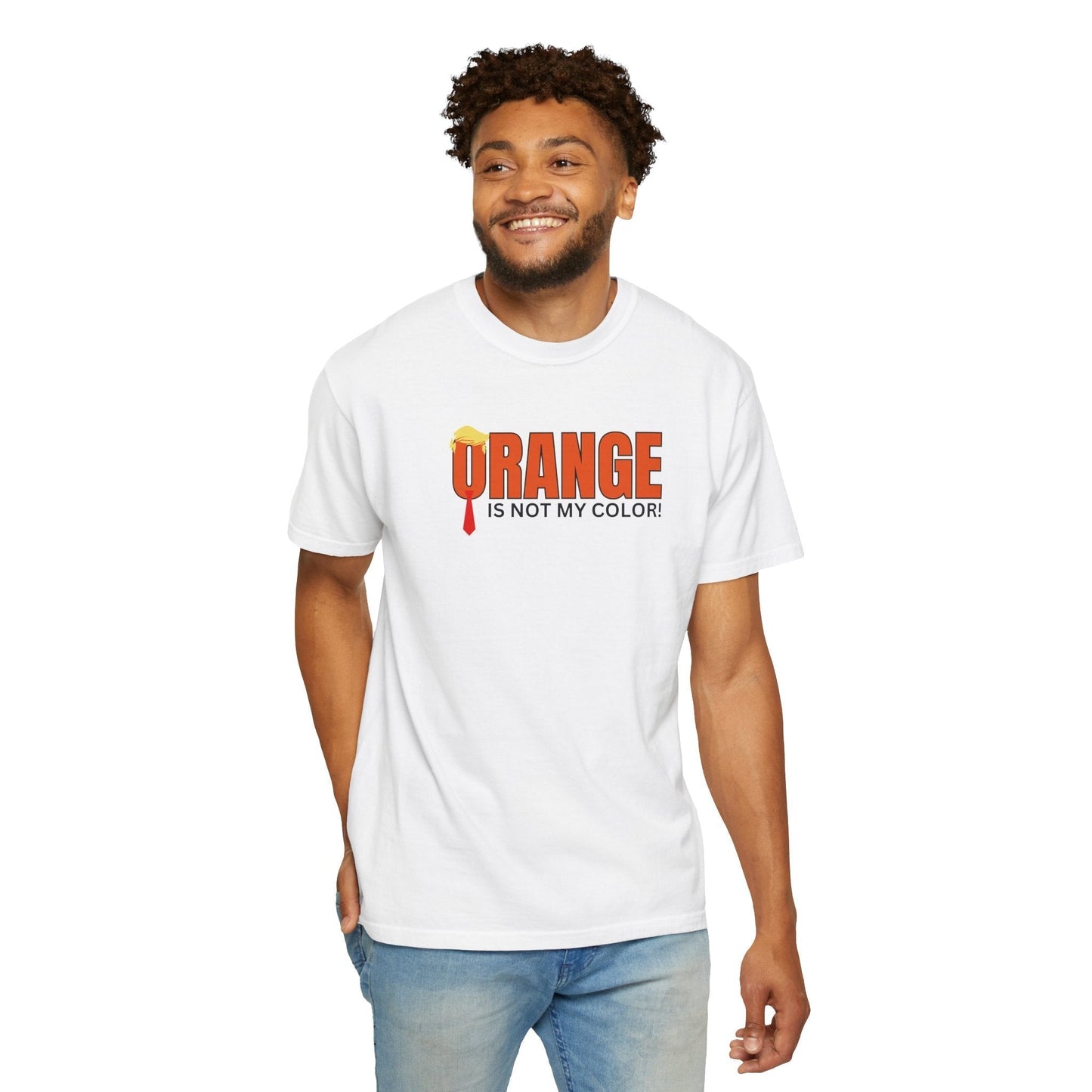 Le T-Shirt Unisexe Teint en Garment Orange N'est Pas Ma Couleur