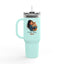 Taza de Viaje Aislada para Mamá Gato Tabby Naranja - 40oz